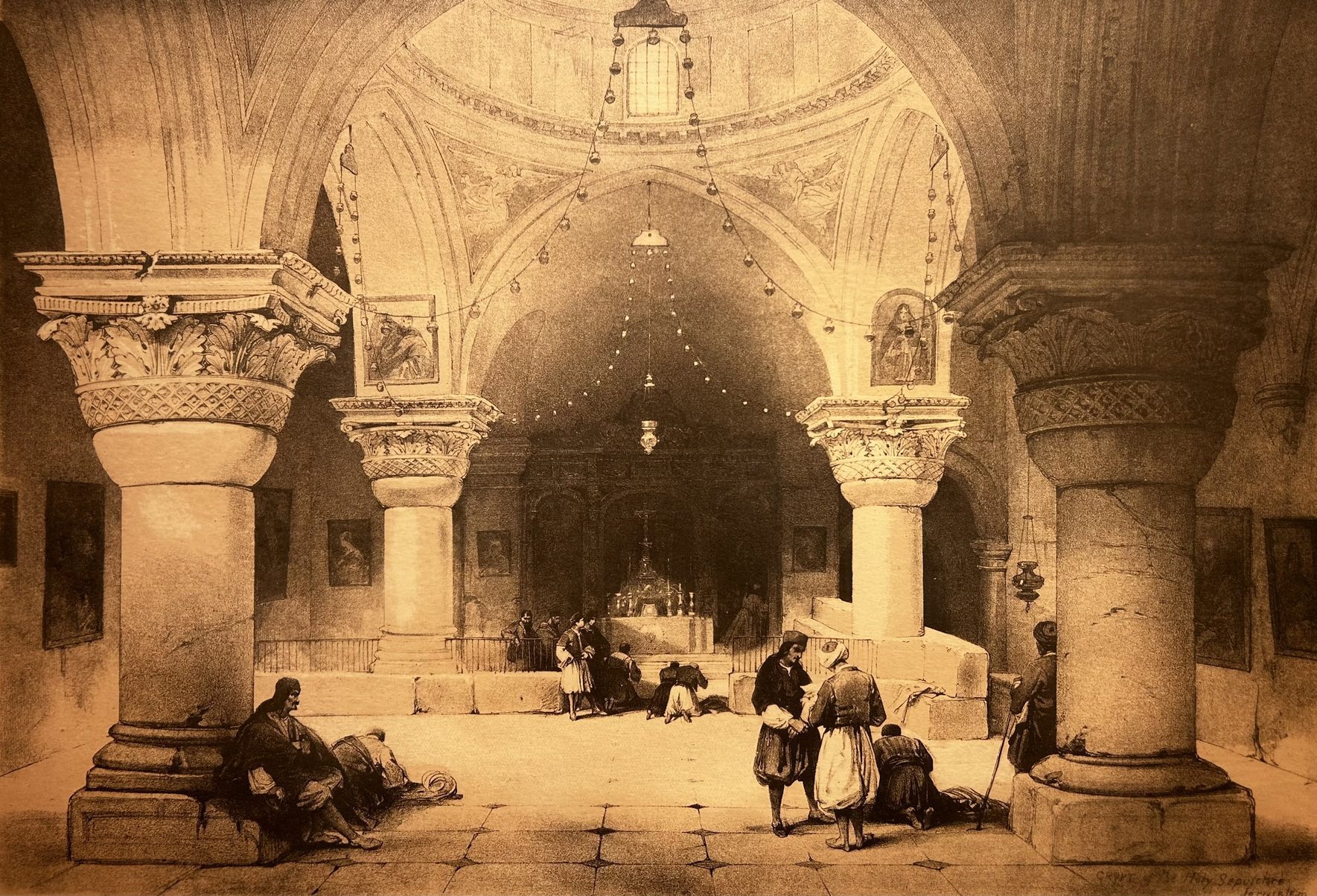 49 x 36 cm - Crypt of the Holy Sepulchre Jerusalem