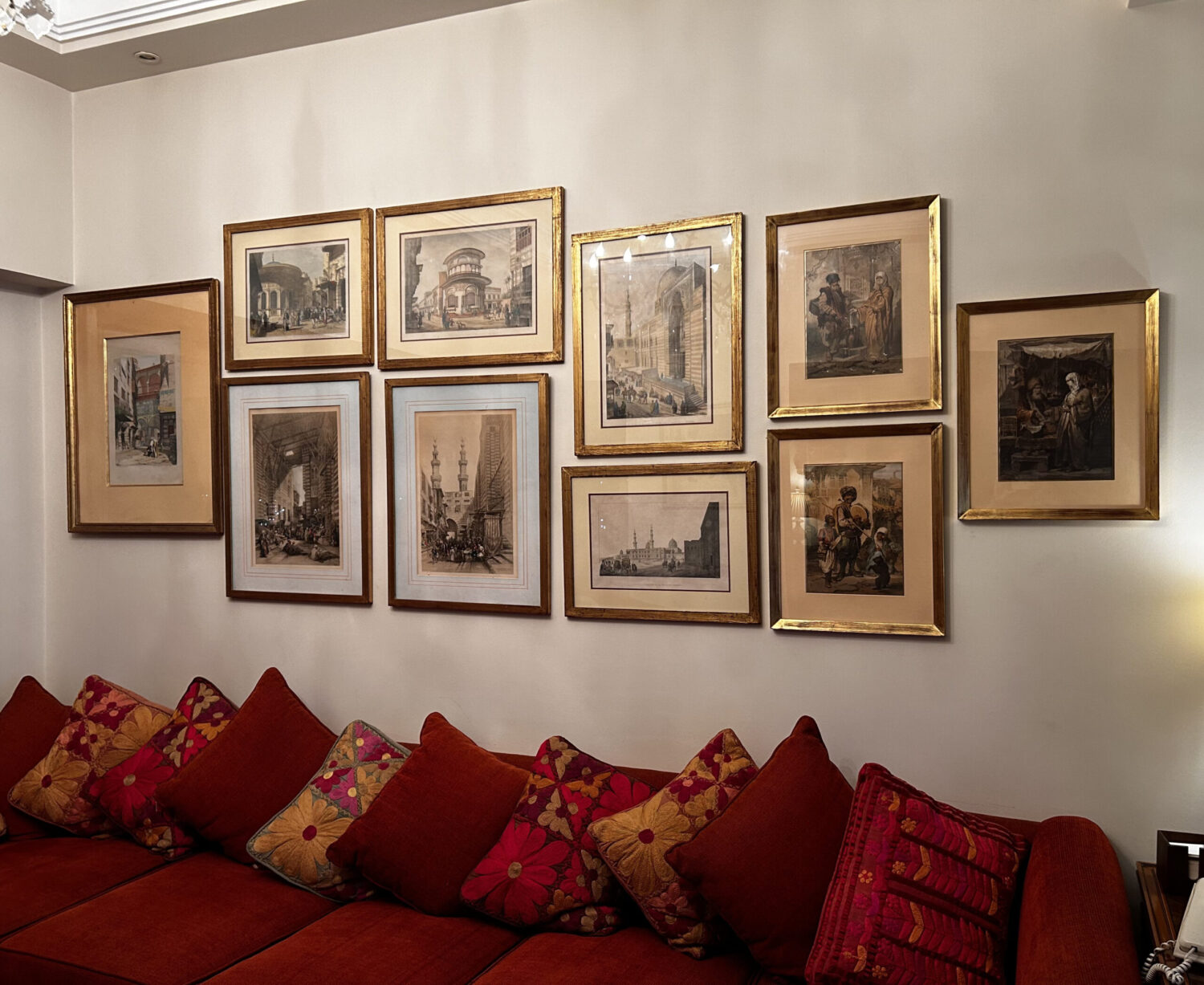 Gravures curated and displayed by Liwan Gallery at a client's home.